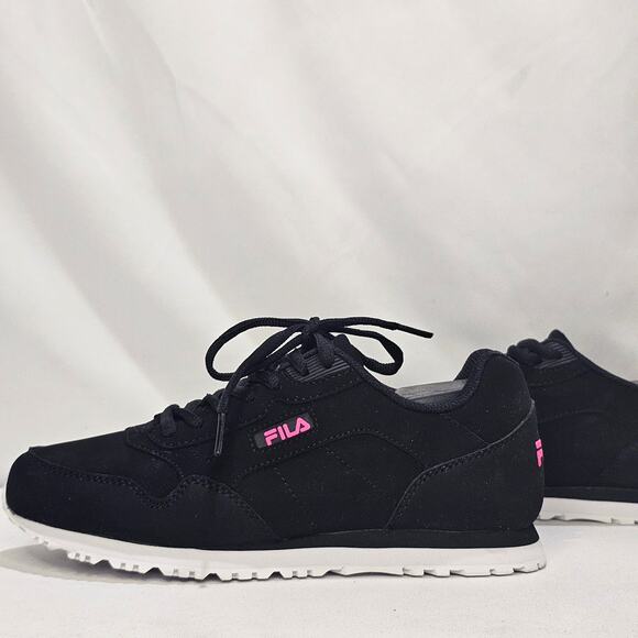 FILA Women's Cress Casual Lace Up Sneakers Size 7 Black Pink NWT - Picture 1 of 7